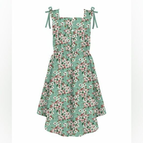 Trend Blossoms Sleeveless Hi-Low Midi Dress Kids sz 10 - Picture 2 of 15